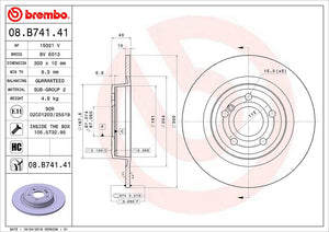 Product of Brembo 08B74141C02 Solid 1 Piece Brake Rotor 