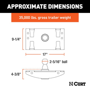 Curt 60633 Gooseneck Trailer Hitch||60633_3008x1990_Ca.Jpg||90||c9360633||1553088