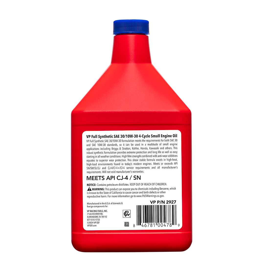 Vp Racing 2927 Oil||pn2927_4-Cycle_18oz_Back.Png||86||v452927||1837819