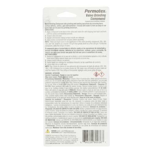 Permatex 80036 Valve Grinding Compound||80036_3.Png||88||p1380036||1525024