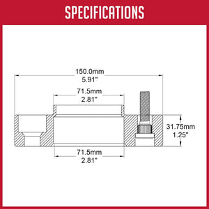 Coyote Wheel Accessories 5450-5450h-B Wheel Adapter||5450-5450h-B_Specifications_3.Jpg||90||rev54505450hb||1205012