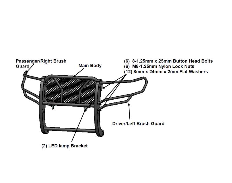 Black Horse Offroad Ru-Dora19-B Grille Guard||ru-Dora19-B_14.Jpeg||95||blkrudora19b||2469243