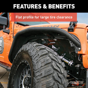 Product of Aries 1500201 Non-Exposed Fasteners Black Fender Flare - Set Of 2 