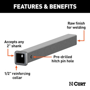 Curt 49240 Trailer Hitch Receiver Tube||49240_3008x1990_Fa.Jpg||86||c9349240||979638