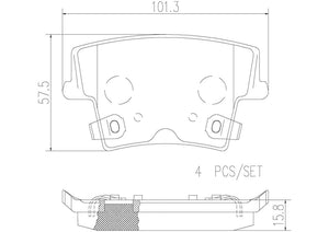 Product of Brembo P18033N Brake Pad - Set Of 4 