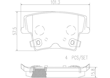 Product of Brembo P18033N Brake Pad - Set Of 4 