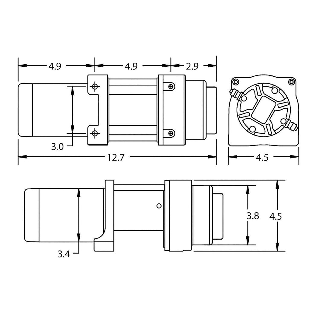 Product of Superwinch 1125270 2500 Pound ATV/ UTV Winch 