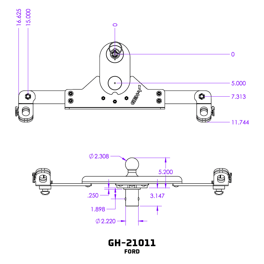 Gen-Y Hitch Gh-21011 Gooseneck Trailer Hitch Ball||gh-21011_4.Png||89||gyhgh21011||1737423