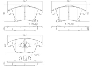 Product of Brembo P24173N Brake Pad - Set Of 4 