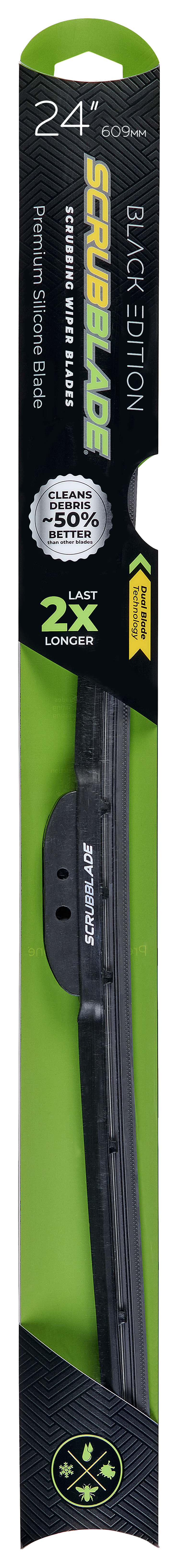 Scrubblade Be2400 Windshield Wiper Blade||black Edition 24_Front.Png||86||scrbe2400||1757005