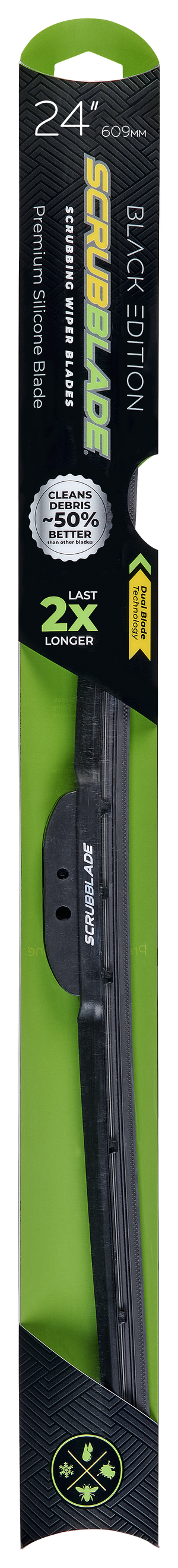 Scrubblade Be2400 Windshield Wiper Blade||black Edition 24_Front.Png||86||scrbe2400||1757005