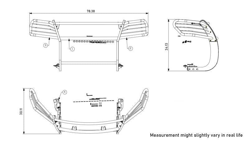 Black Horse Offroad 17fj30ma Grille Guard||17fj30ma_5.Jpeg||89||blk17fj30ma||1788399
