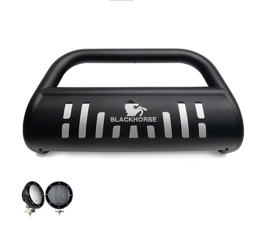 Product of Black Horse Offroad BBTY920A-SP-PLFB Bull Bar  with skid plate 