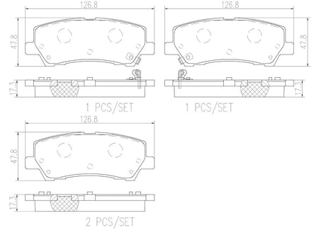 Product of Brembo P24205N Brake Pad - Set Of 4 