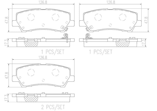 Product of Brembo P24205N Brake Pad - Set Of 4 
