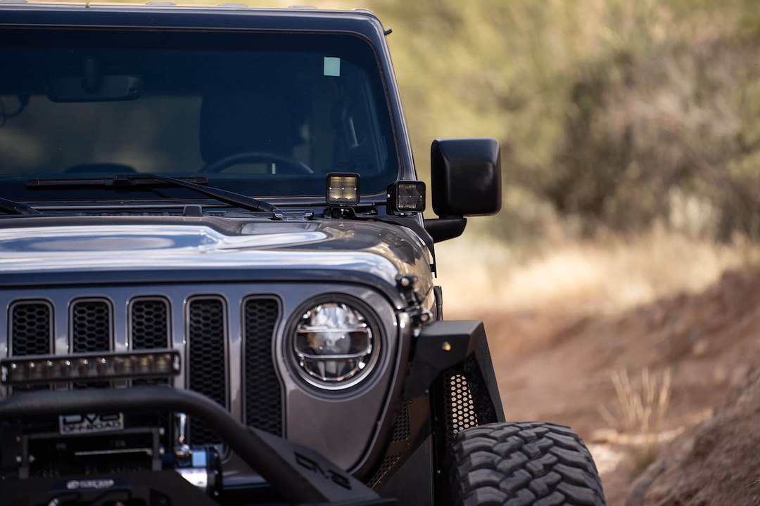Dv8 Offroad Lbjl-04 Driving/ Fog Light Mounting Bracket||jeep-Light-Mount-A-Pillar.Jpg||90||dv8lbjl04||1627929