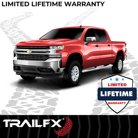 Product of TrailFX A1551S TFX 4" Oval Tube Side Steps Nerf Bar With Surface Steps 