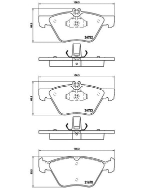 Product of Brembo P50075 Brake Pad - Set Of 4 