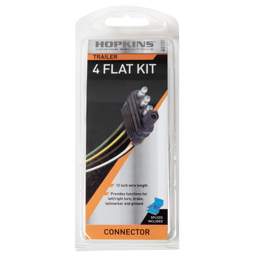 Product of Hopkins MFG 48105 Trailer End 4 Flat Trailer Wiring Connector 