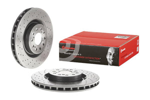 Product of Brembo 09C33811C02 Vented Cross Drilled 1 Piece Brake Rotor 