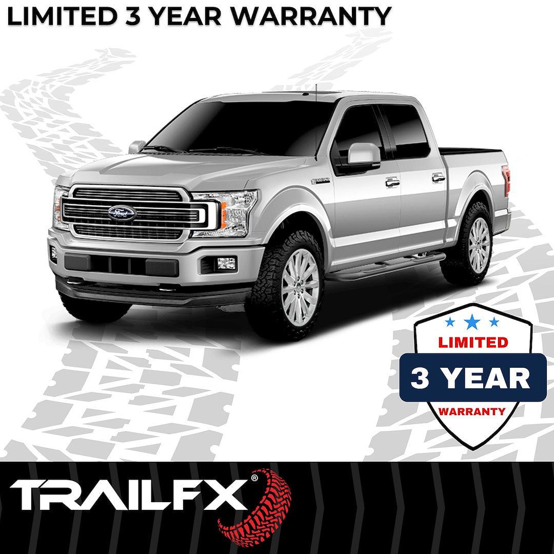 Product of TrailFX A0051B TFX Round Tube Side Steps Nerf Bar With Surface Steps 