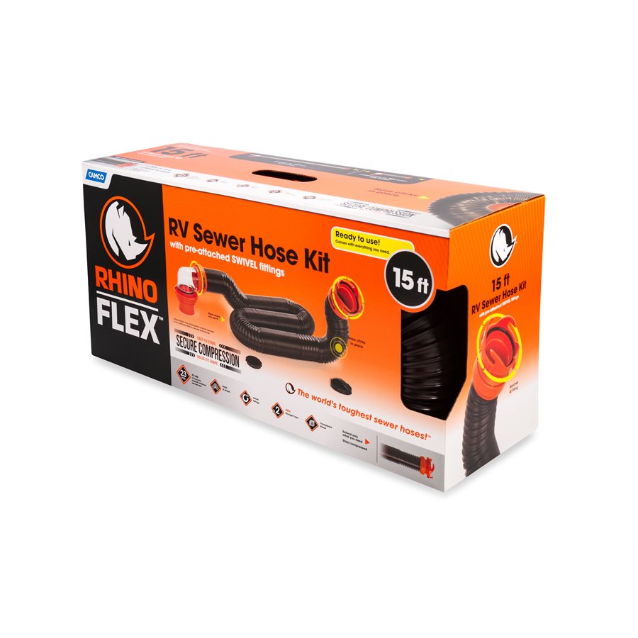 Product of Camco 39761 15 Feet Black Sewer Hose Yes 