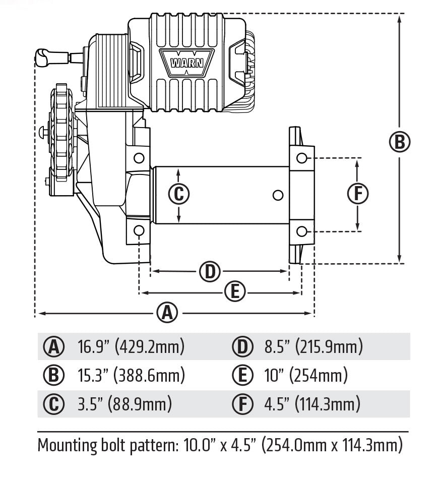 Product of Warn 106175 10000 Pound Vehicle Recovery Winch 
