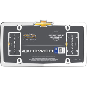 Cruiser 10437 License Plate Frame||10437_P01-Chevy_Chrome_Gold-Inpack.Jpg||86||c3410437||1163871