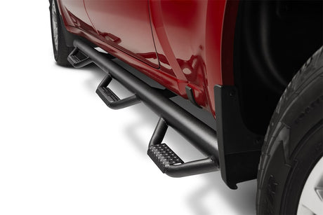 Product of N-Fab D0289QC-6-TX Black Matte Textured Powder Coated Round Nerf Bar - Truck Wheel To Wheel 