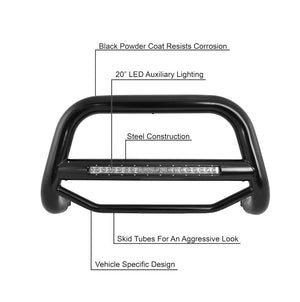 Product of Black Horse Offroad MAB-NIA1702B Bull Bar  with skid plate 