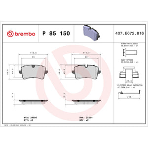 Brembo P85150 Brake Pad||p85150_Drw.Jpg||87||brmp85150||1754463