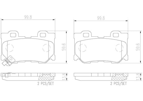 Product of Brembo P56095N Brake Pad - Set Of 4 
