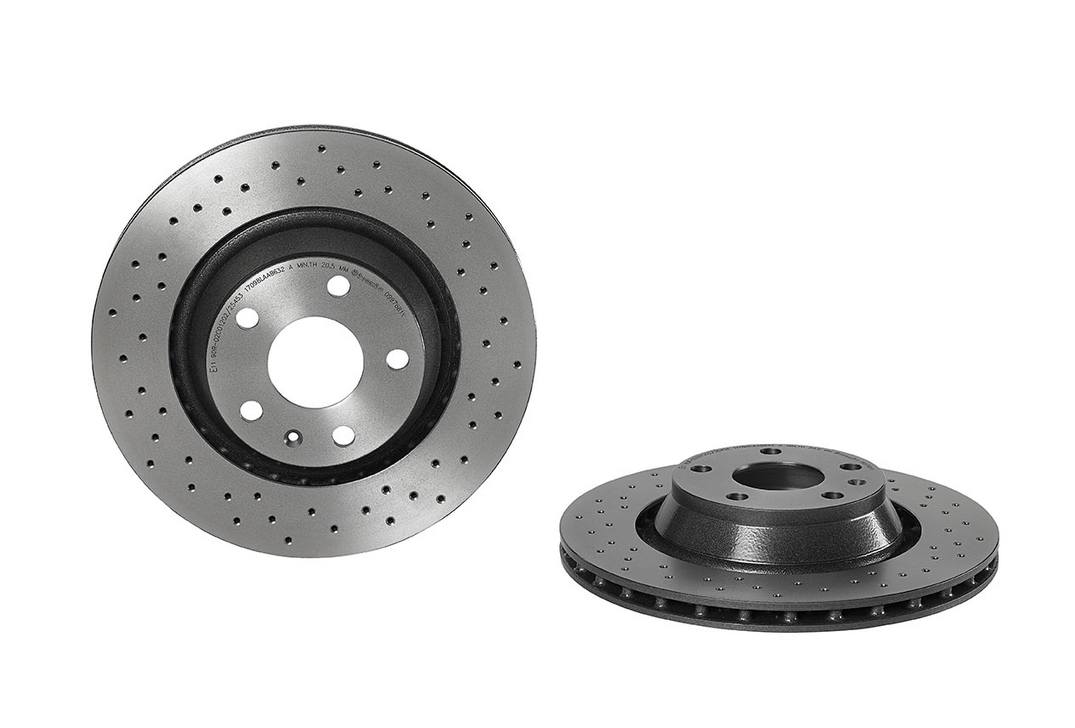 Product of Brembo 0997681XC02 Xtra Vented Cross Drilled 1 Piece Brake Rotor 