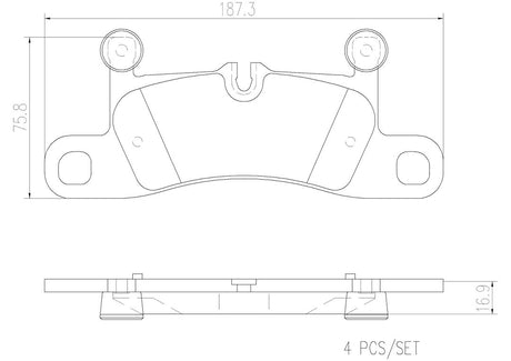 Product of Brembo P65027N Brake Pad - Set Of 4 