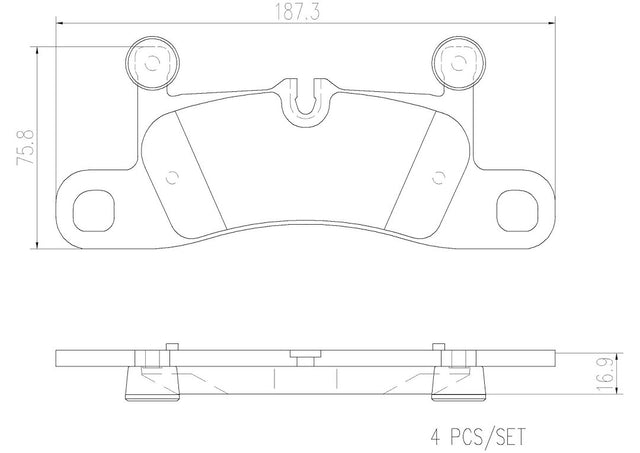 Product of Brembo P65027N Brake Pad - Set Of 4 