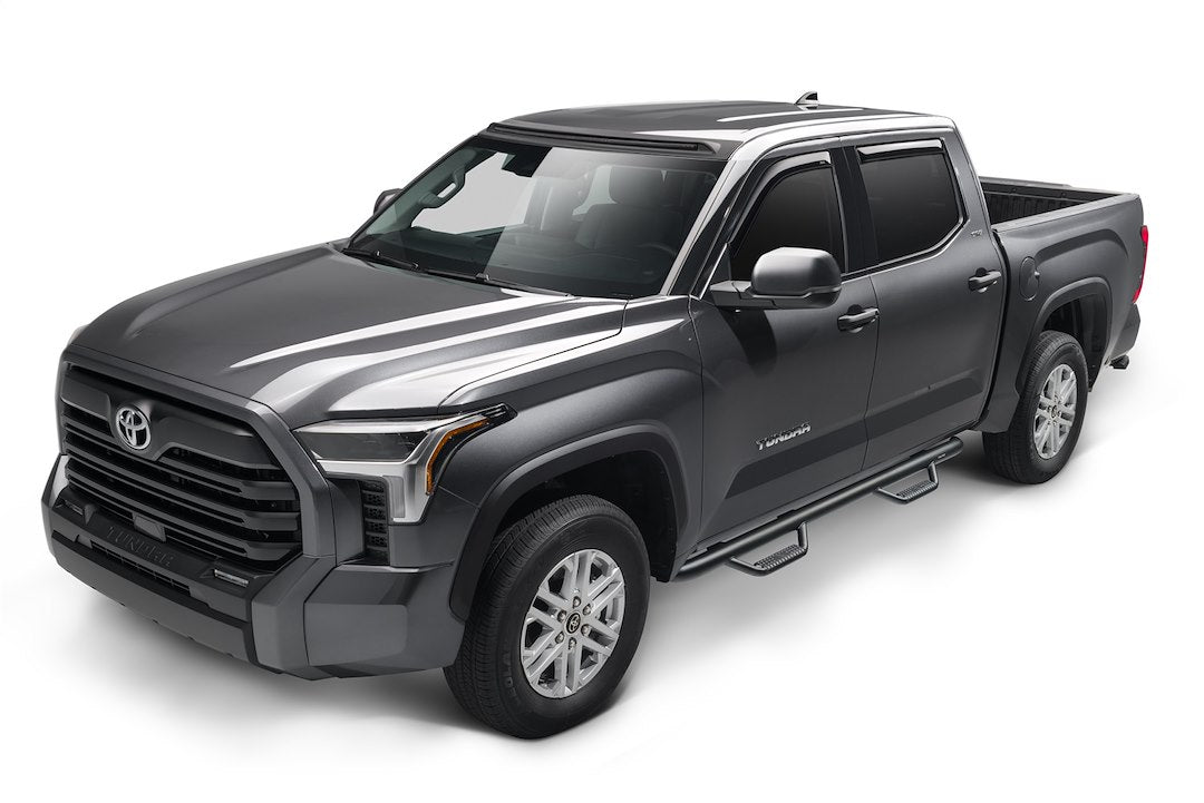 Product of N-Fab T0798CC-6-TX Black Matte Textured Powder Coated Round Nerf Bar - Truck Wheel To Wheel 