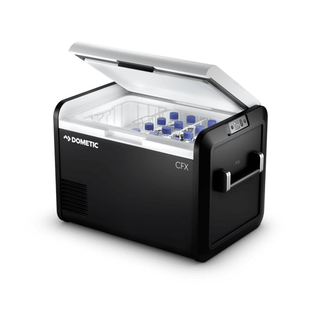 Product of Dometic Outdoor Division 53 Liter/ 83 Can Storage Volume Single Compartment Adjustable For Refrigerator Or Freezer Function , Gray 