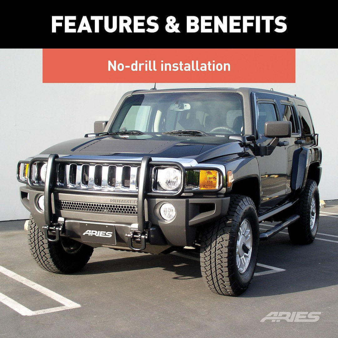 Product of Aries 4078 Grille Guard 1-Piece Black Semi Gloss Powder Coated 