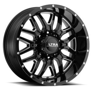 Product of Ultra Wheel 22x12 Black With Natural Accents Wheel - 8x6.50 Bolt Pattern 