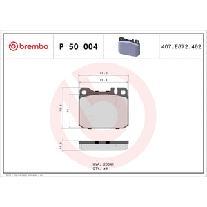 Brembo P50004 Brake Pad||p50004_Drw.Jpg||88||brmp50004||1790687