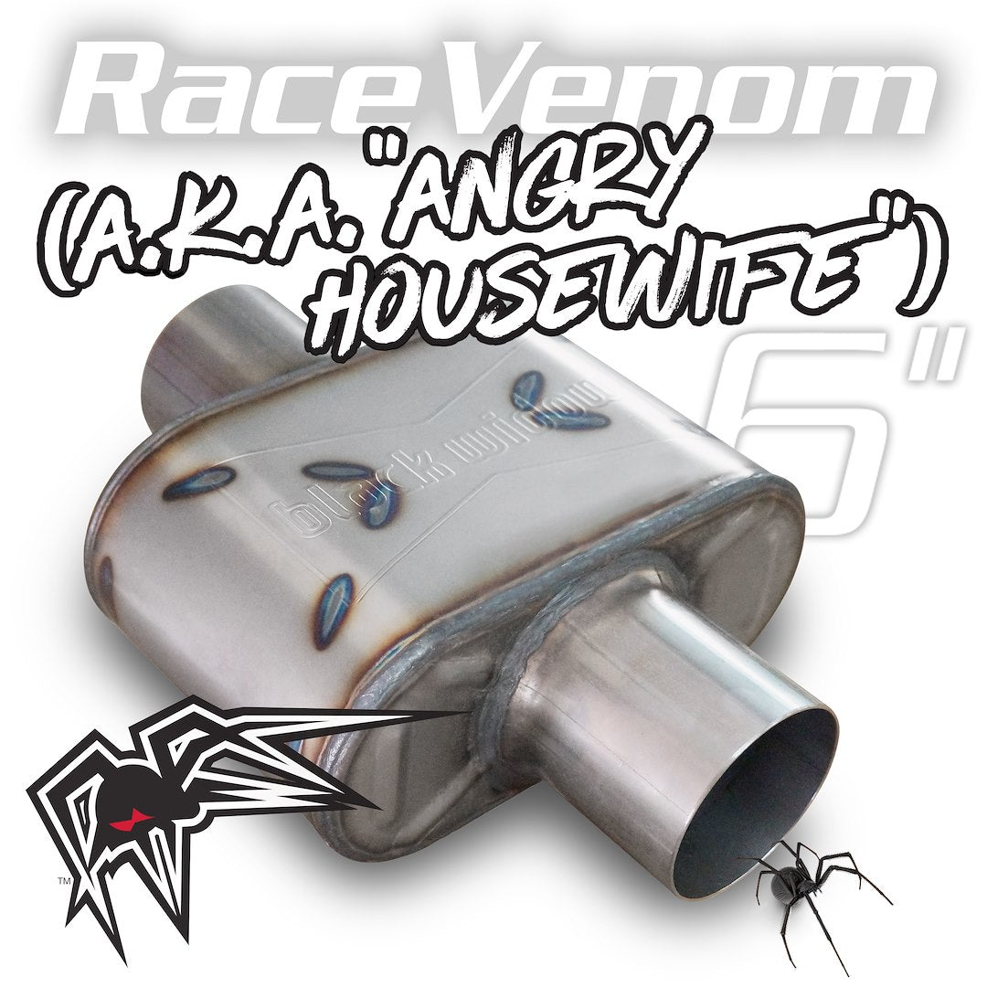 Product of Black Widow Exhaust BWAHW25-C Angry Housewife Stainless Steel Exhaust Muffler 