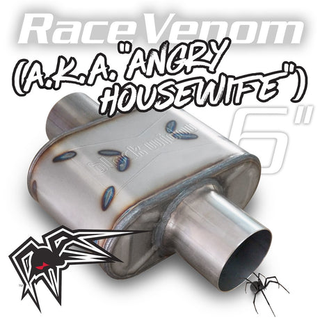 Product of Black Widow Exhaust BWAHW25-C Angry Housewife Stainless Steel Exhaust Muffler 