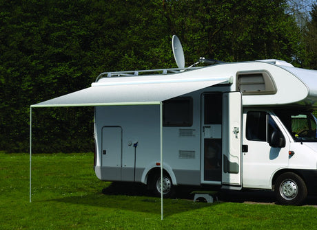 Product of Carefree RV 351188D25 RV Patio Manual Awning , Black/ Gray Dune Stripes 