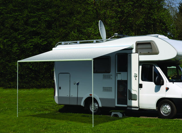 Product of Carefree RV 351188D25 RV Patio Manual Awning , Black/ Gray Dune Stripes 