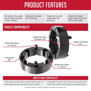 Coyote Wheel Accessories 4156-4156-E38 Wheel Adapter||2_Product_Features_97.Jpg||86||rev1564156e38||2218772