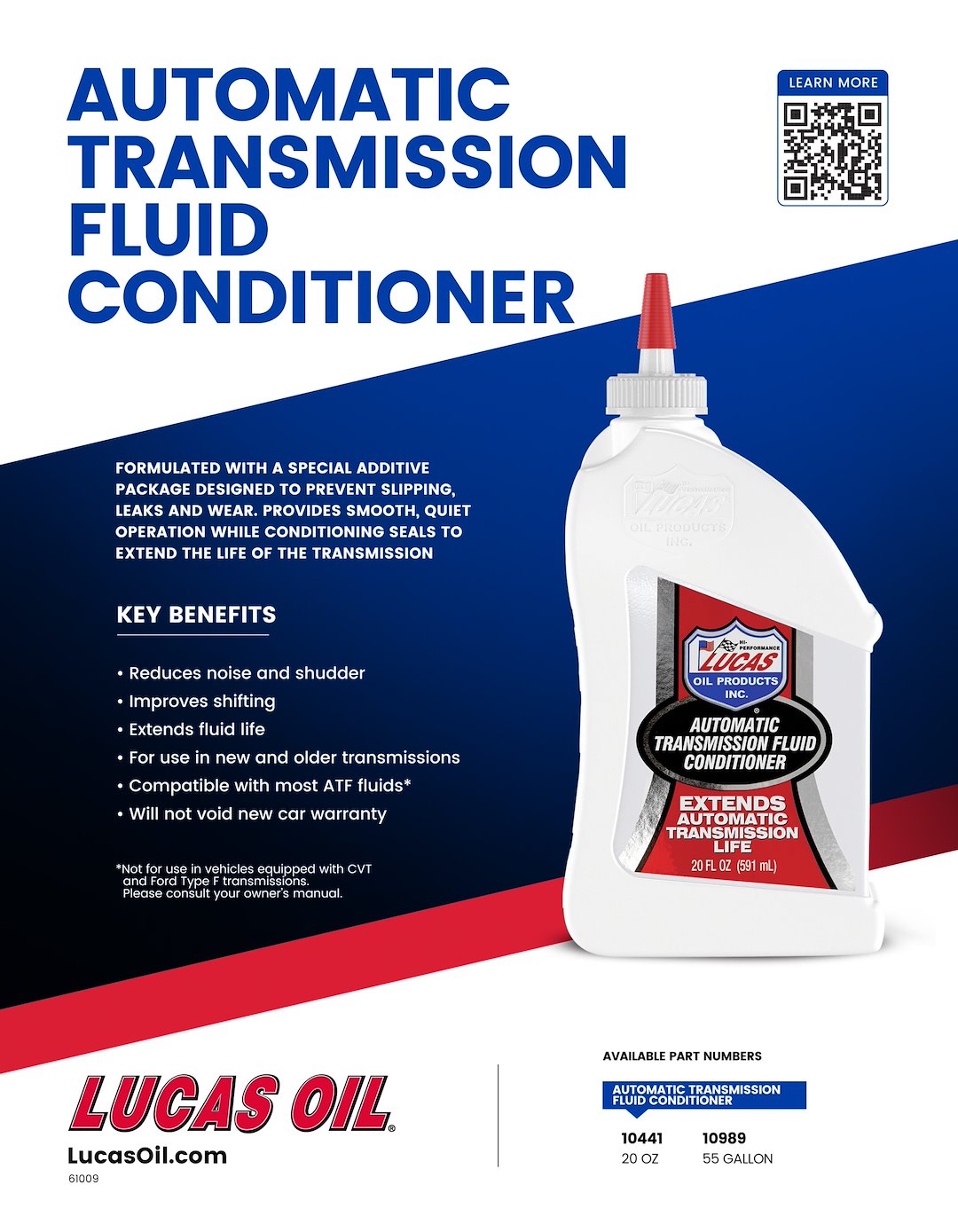 Product of Lucas Oil 10441 Auto Trans Fluid Additive