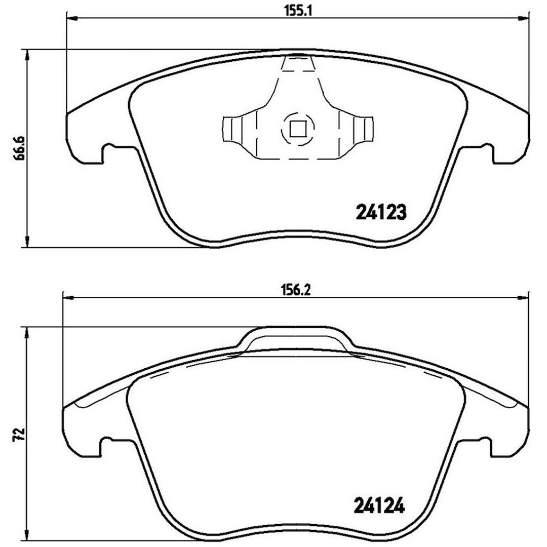 Product of Brembo P24076 Brake Pad - Set Of 4 