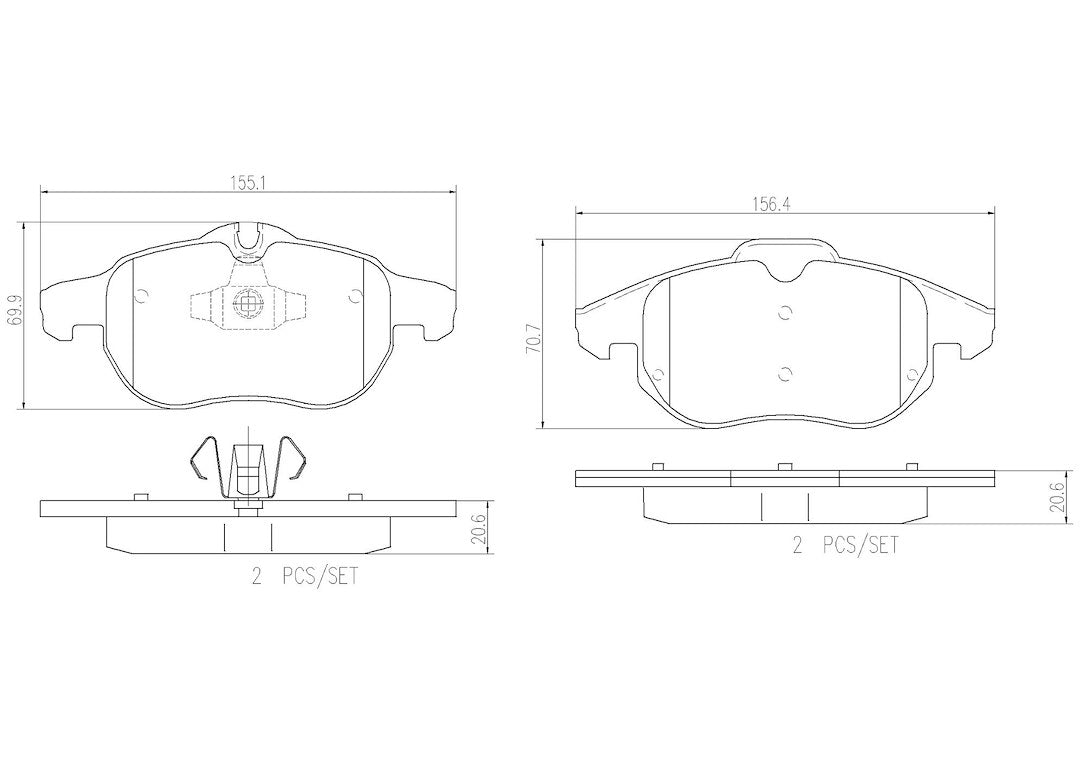 Product of Brembo P59043N Brake Pad - Set Of 4 