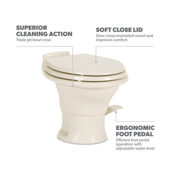 Product of Dometic 302311683 Permanent Manual Toilet , 13-3/4 Inch 