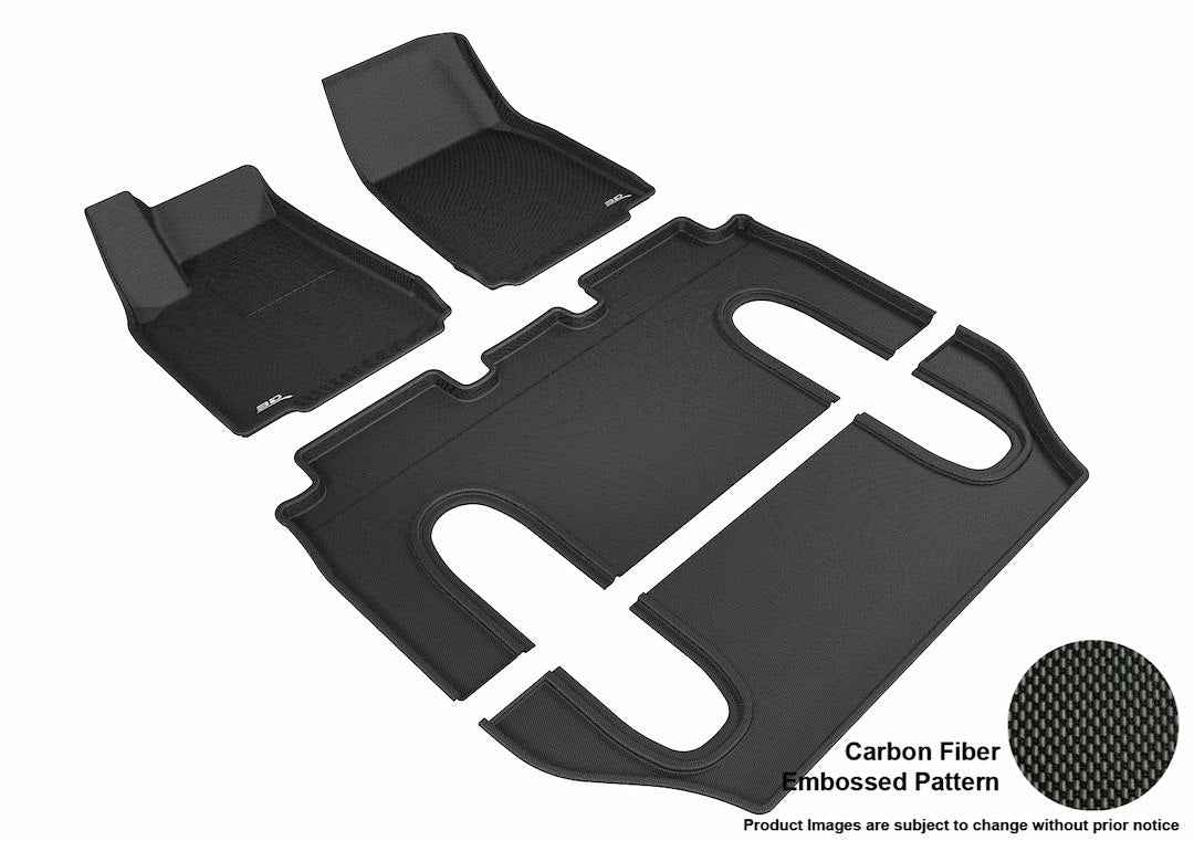 Product of 3D Mats KAGU L1TL00101509 Black Thermoplastic Rubber Of Carbon Fiber Texture Floor Liner 